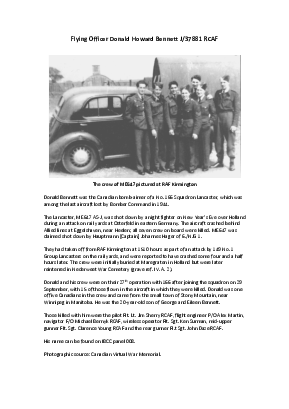 A preview of a PDF biography for Bennett, Donald Howard